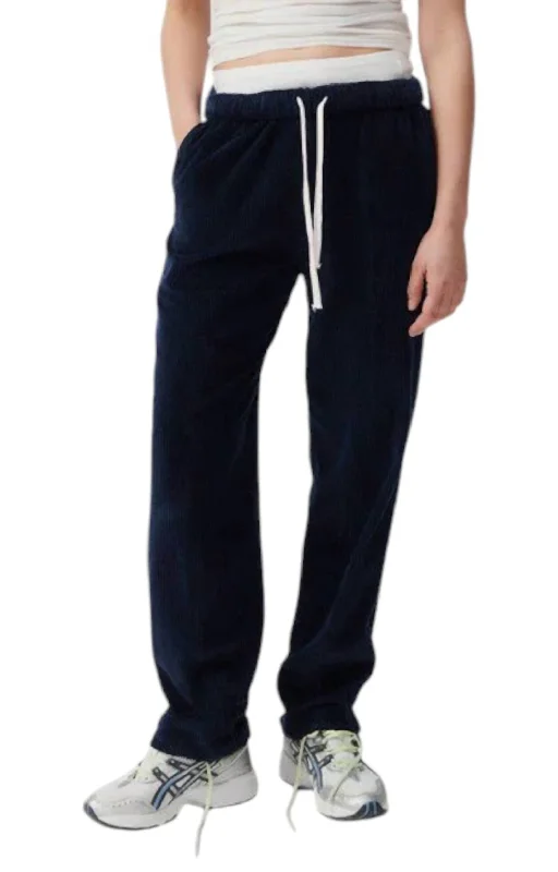 Women's Trousers Padow In Navy Trousers Exclusive Limited