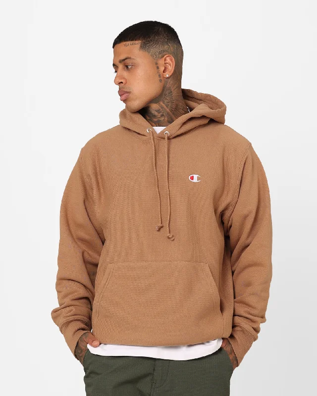 Champion Reverse Weave Small C Hoodie Contour Blush Hoodie with Patch Decorative Personalized