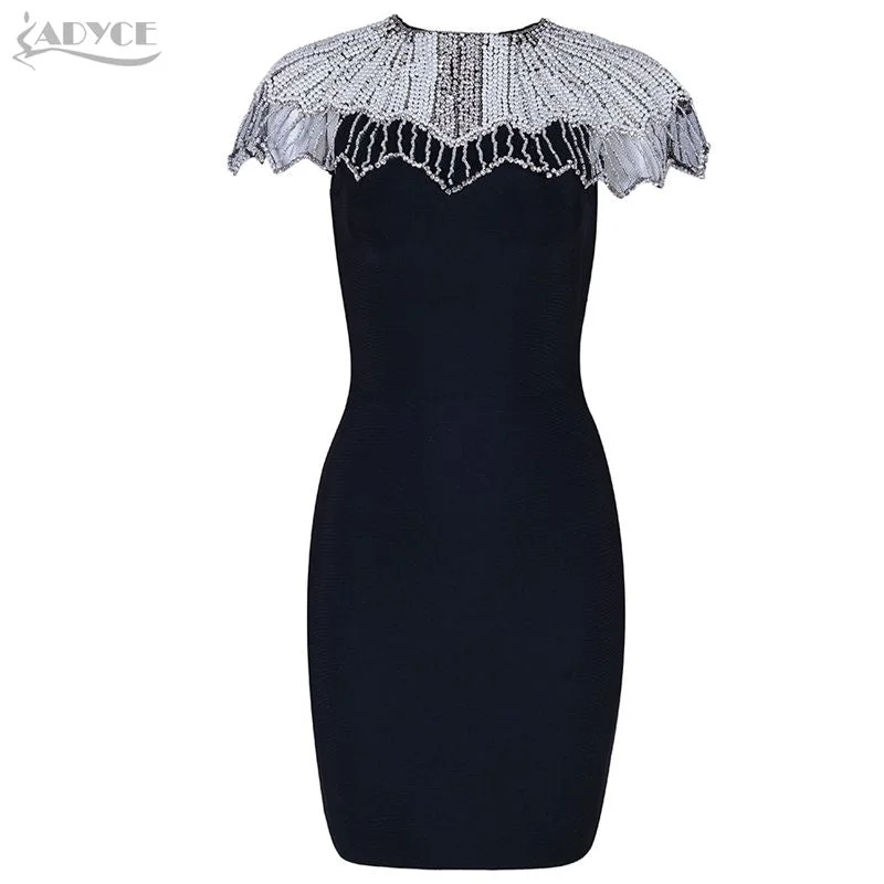 Fashion Bandage Dress Women Celebrity Evening Party Dresses Vestidos Sexy Beads Embellished Mini Runway Dress Tunics Bestseller popular Fashion Bandage Dress Women Celebrity Evening Party Dresses Vestidos Sexy Beads Embellished Mini Runway Dress Tunics Bestseller popular