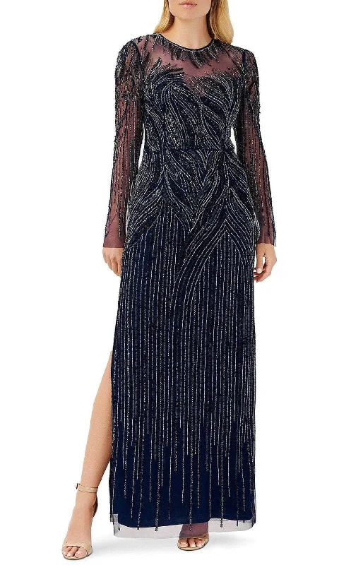 Aidan Mattox MD1E207525 - Beaded Sheath Evening Dress Tunics Fleece cozy
