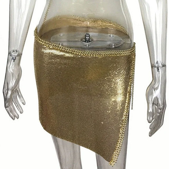 gold skirt