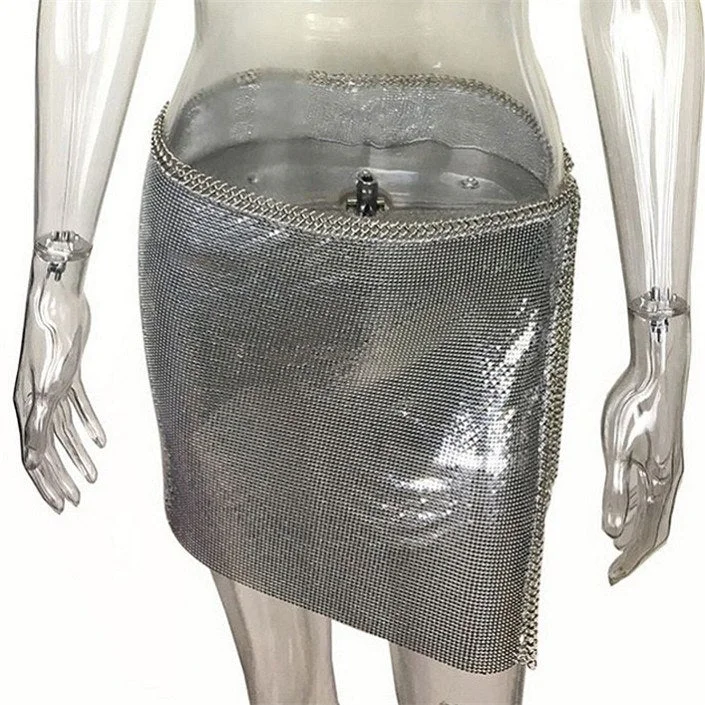 silver skirt