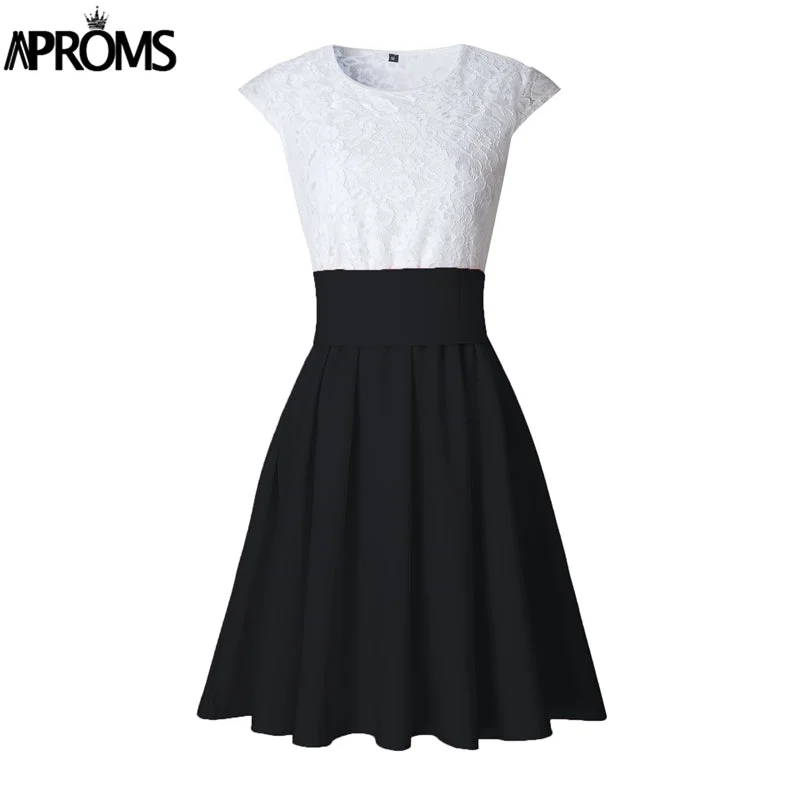 White Lace Color Blocked Skater Mini Dress Women Street Fashion Sleeveless Bow Tie Waist Party Dresses Sundress Vestidos Tunics Wedding white White Lace Color Blocked Skater Mini Dress Women Street Fashion Sleeveless Bow Tie Waist Party Dresses Sundress Vestidos Tunics Wedding white
