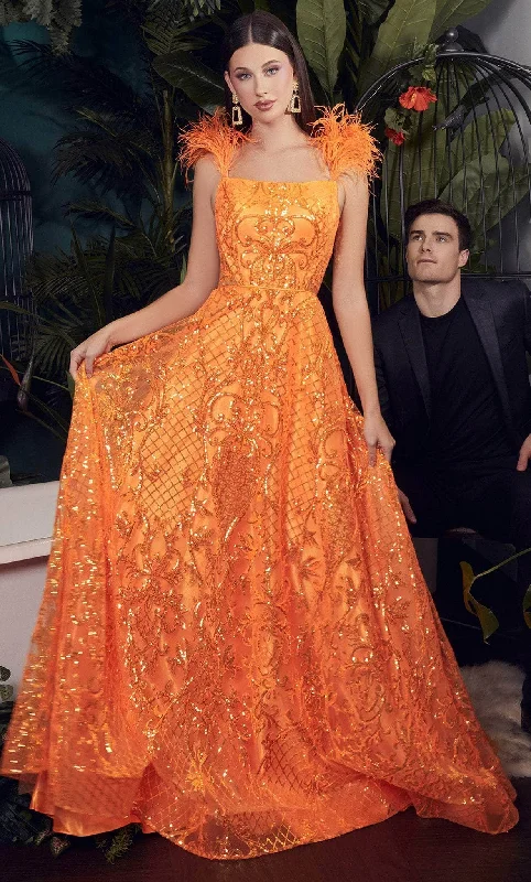 Cinderella Divine KV1076 - A-Line with Feathered Sleeveless Design Evening Dress Tunics Trousers formal Cinderella Divine KV1076 - A-Line with Feathered Sleeveless Design Evening Dress Tunics Trousers formal
