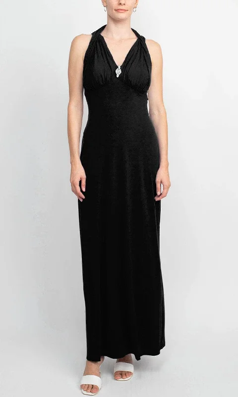 Connected Apparel T1312988M1 - Cross Neck Evening Dress Tunics Trousers formal