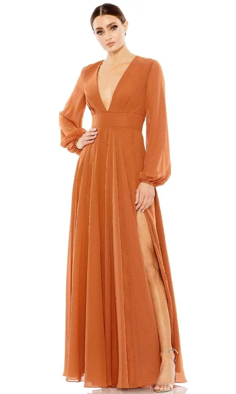 Ieena Duggal 55682 - Chiffon Evening Dress Turtleneck Neckline Stylish