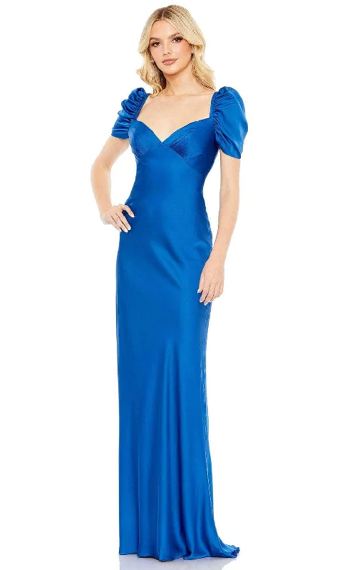 Ieena Duggal 68332 - Puff Sleeve Fitted Bodice Evening Dress Shift Classic Vintage