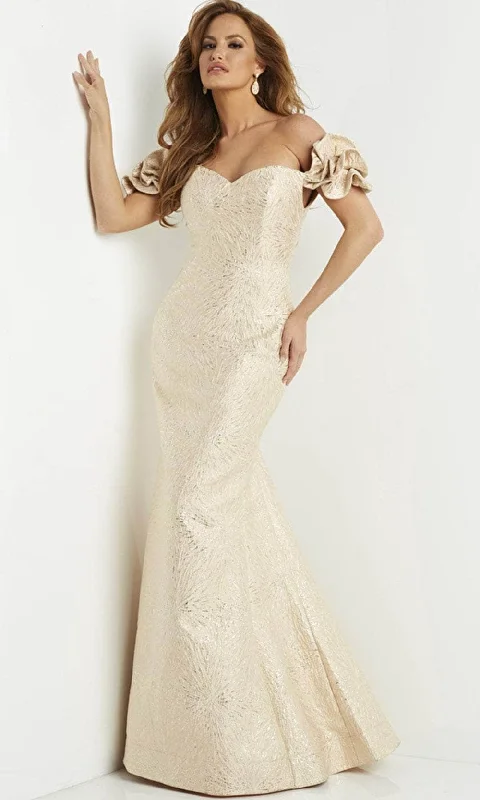 Jovani 07154 - Off Shoulder Mermaid Evening Dress Tunics Running lightweight