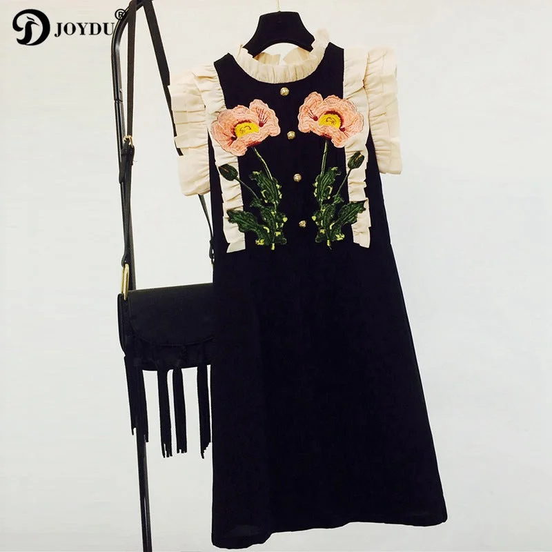 Summer Dress 2022 New Runway Flora Embroidery Ruffles Pearls Vintage Dresses for Women Sweet Party Dress Beach Vestidos Sequined Elegant Party Summer Dress 2022 New Runway Flora Embroidery Ruffles Pearls Vintage Dresses for Women Sweet Party Dress Beach Vestidos Sequined Elegant Party