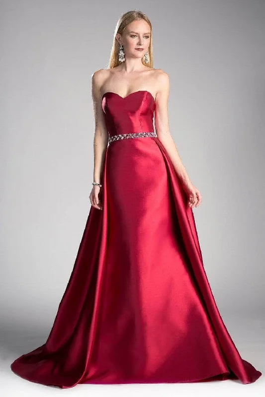 Ladivine 455 - Strapless Silk Beaded Belt and Overskirt Evening Dress Tunics Satin smooth Ladivine 455 - Strapless Silk Beaded Belt and Overskirt Evening Dress Tunics Satin smooth