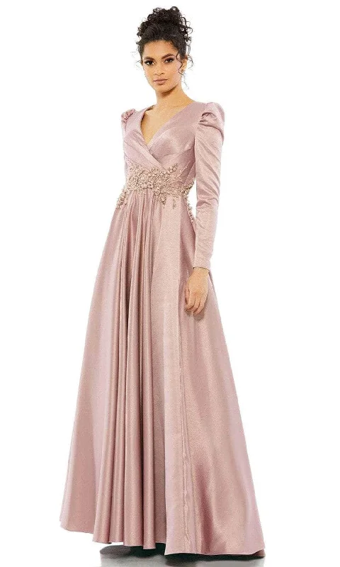 Mac Duggal 11221 - Embellished Waist A-Line Evening Dress Tunics Chic elegant