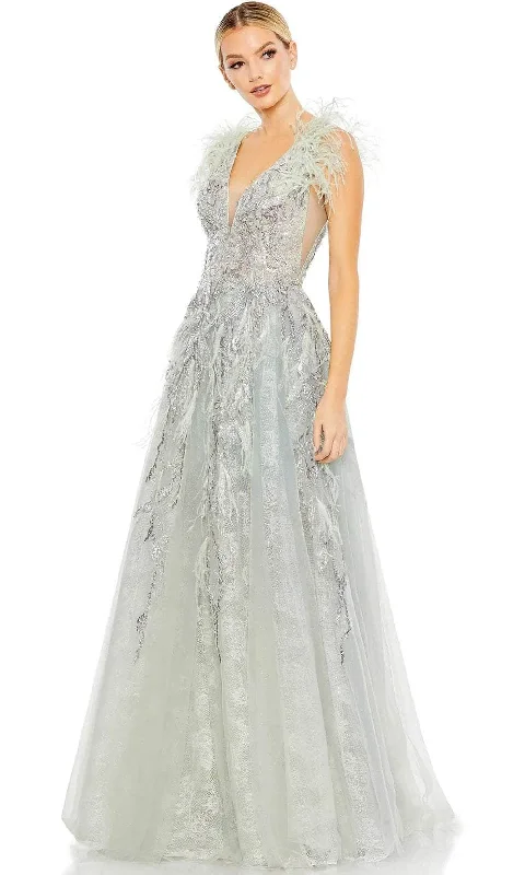 Mac Duggal 20259 - Feather Embellished Evening Dress Lace Sexy Club