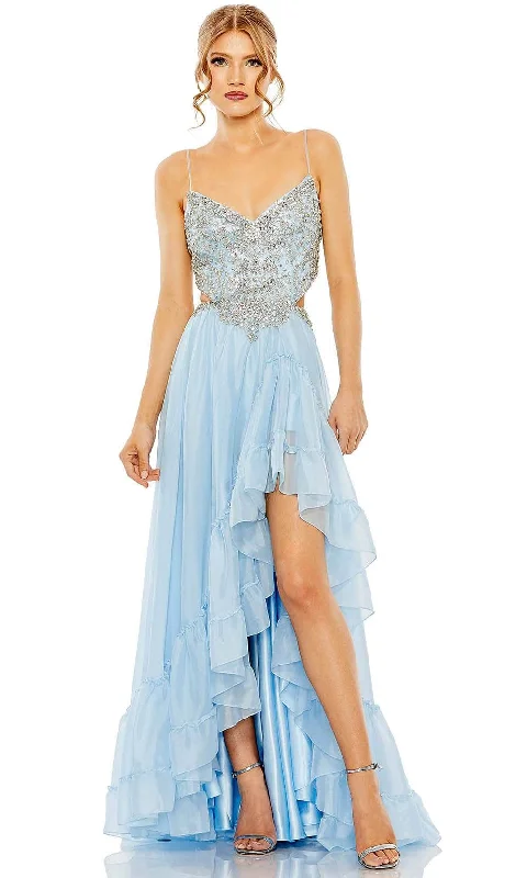 Mac Duggal 2212 - Open Back Beaded Evening Dress Off-the-shoulder Bohemian Festive