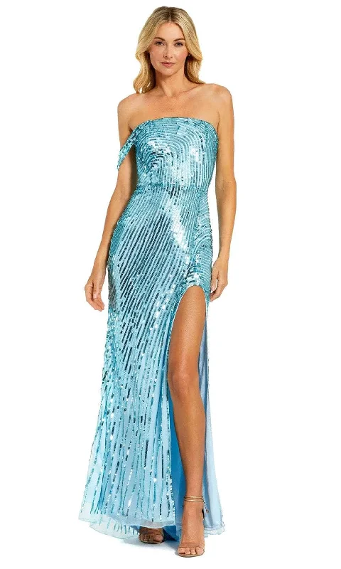 Mac Duggal 6072 - Sequined Evening Dress Tunics Long Elegant