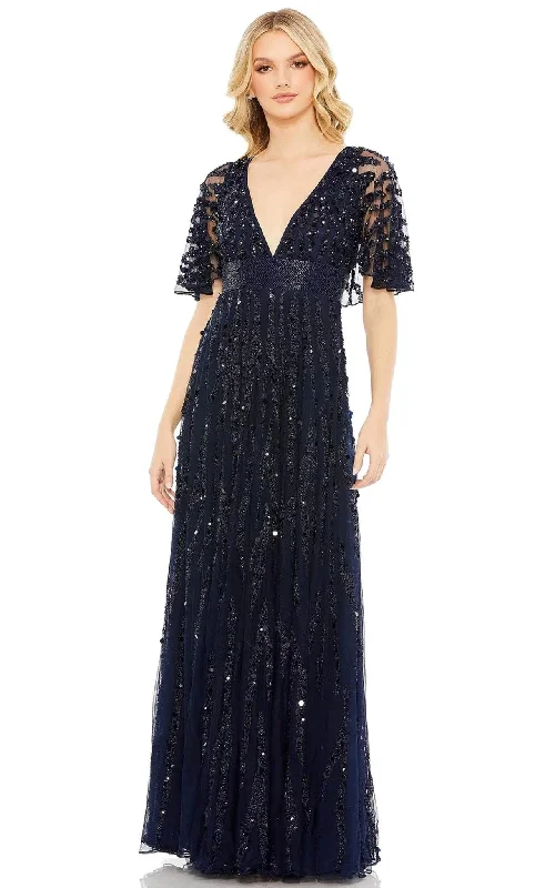 Mac Duggal 93784 - Cape Sleeve V-Neck Evening Dress Tunics Cozy soft