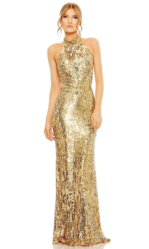 Mac Duggal 93976 - Fully Sequined Halter Evening Dress Tunics Practical easy-care