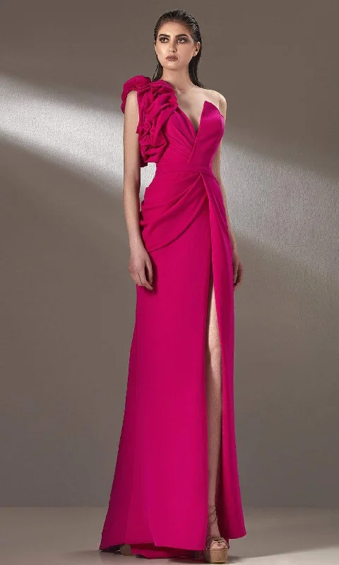 MNM Couture - K3904 Asymmetrical A-Line Evening Dress Tunics Summer linen