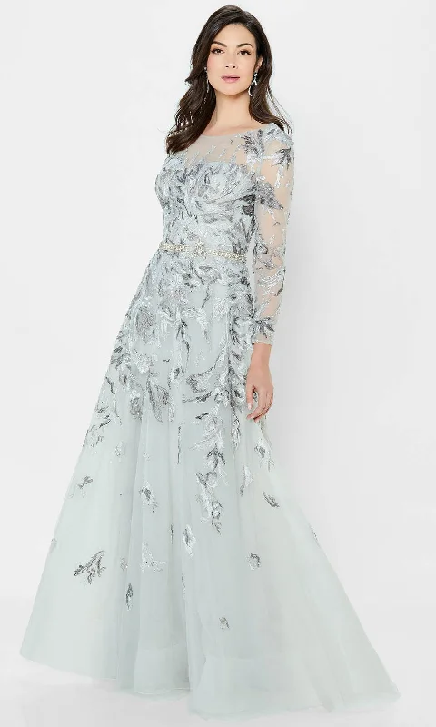 Montage by Mon Cheri 122906 - Illusion Bateau Long Evening Dress Shift Classic Vintage Montage by Mon Cheri 122906 - Illusion Bateau Long Evening Dress Shift Classic Vintage