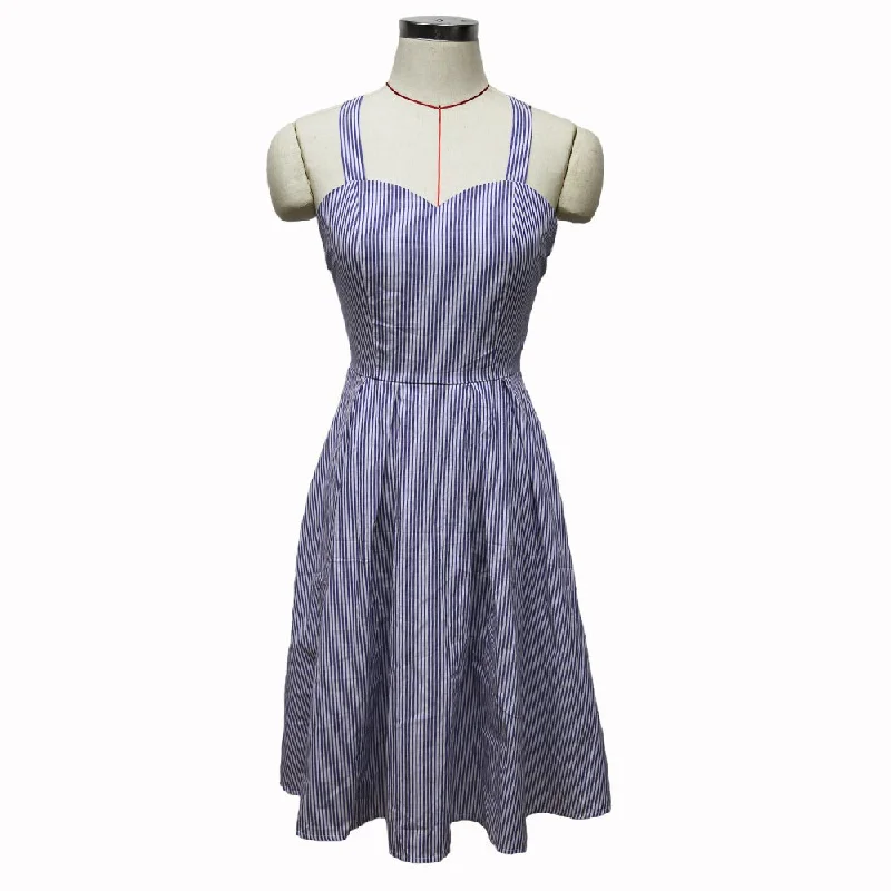 Women Dresses Bandage Cross Bow Midi Summer Dress Blue Striped Sleeveless Sexy Backless Vintage Party Dress Sundress Off-the-shoulder Bohemian Festive Women Dresses Bandage Cross Bow Midi Summer Dress Blue Striped Sleeveless Sexy Backless Vintage Party Dress Sundress Off-the-shoulder Bohemian Festive