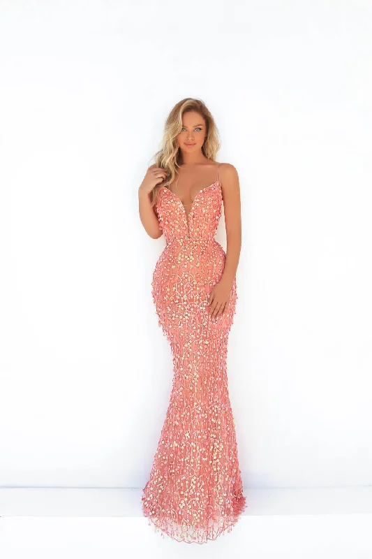 Tarik Ediz - 51048 Sequin Ornate Fitted Evening Dress Tunics Trousers formal