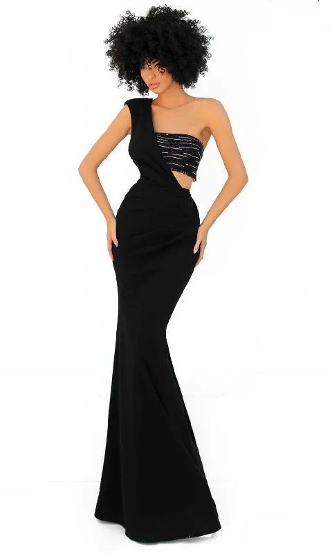 Tarik Ediz - 51058 Embellished Asymmetrical Evening Dress Tunics Custom made