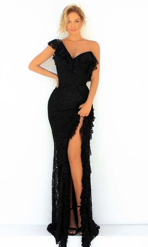 Tarik Ediz - 51062 Asymmetrical Trumpet Evening Dress Tunics Exclusive limited