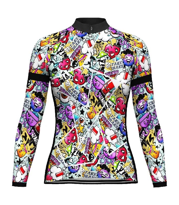 Crazy Long Sleeve Cycling Jersey for Women Short Sleeve Jersey Top