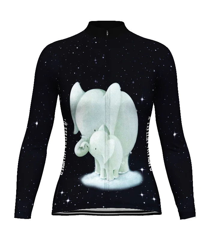 Customized Elephant Long Sleeve Cycling Jersey for Women Business Jersey Tee