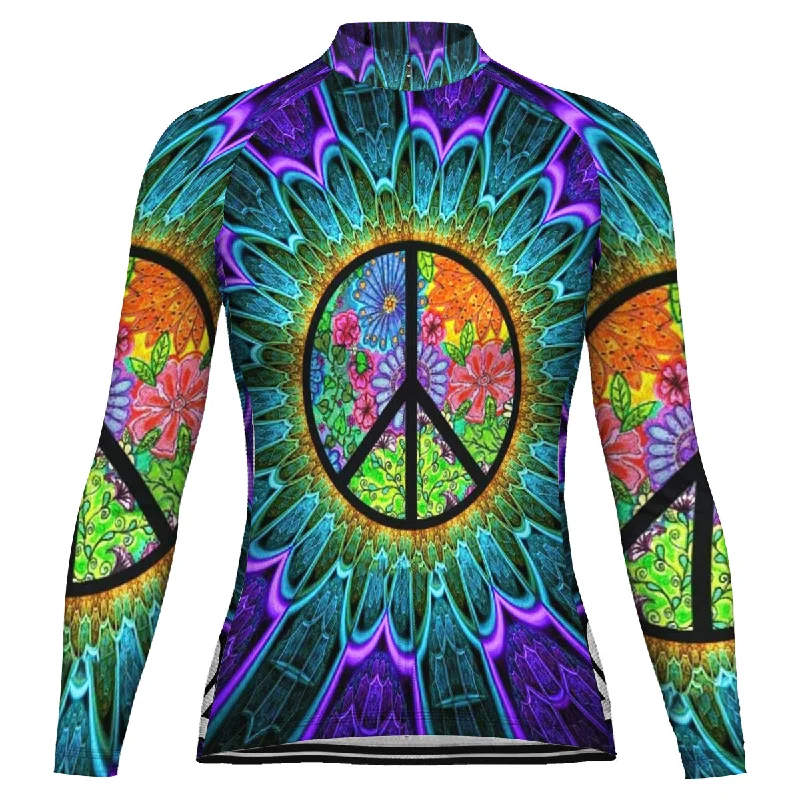 Customized Hippie Long Sleeve Cycling Jersey for Women Women's Jersey Top