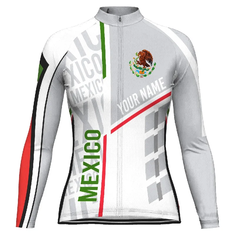 Customized Mexico Long Sleeve Cycling Jersey for Women Evening Jersey Tee