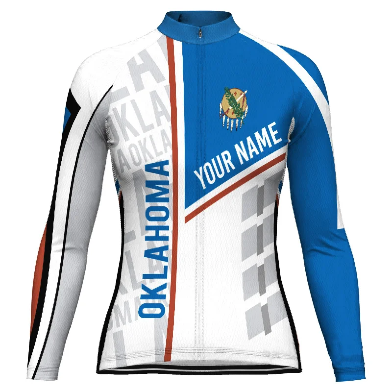 Customized Oklahoma Long Sleeve Cycling Jersey for Women Festive Jersey Tee