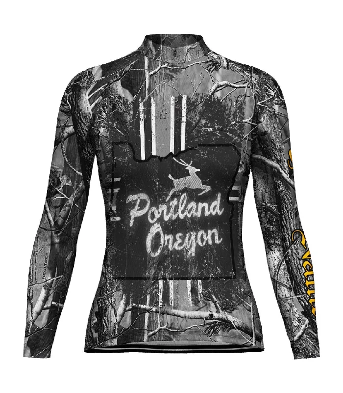 Customized Portland Long Sleeve Cycling Jersey For Women Minimalist Jersey Tee