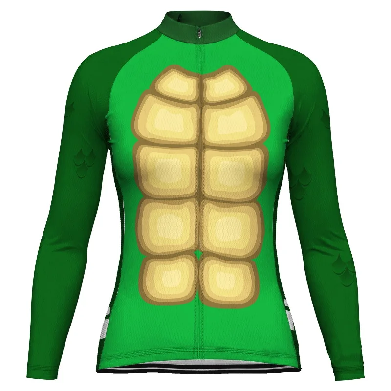 Customized Turtle Long Sleeve Cycling Jersey for Women Turtle Neck Jersey Shirt