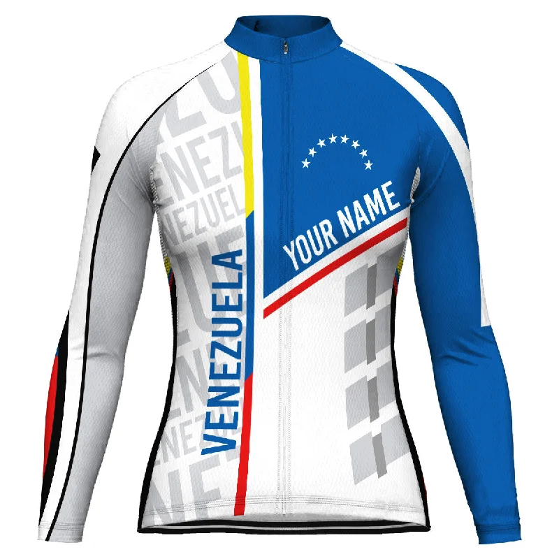 Customized Venezuela Long Sleeve Cycling Jersey for Women Affordable Jersey Tee