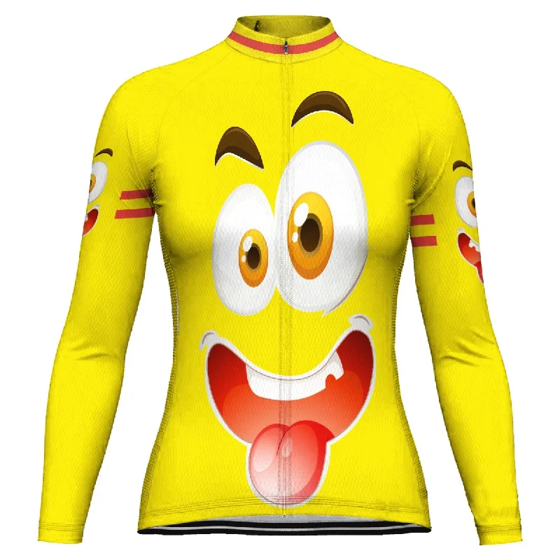 Funny Long Sleeve Cycling Jersey for Women Olive Green Jersey Tee