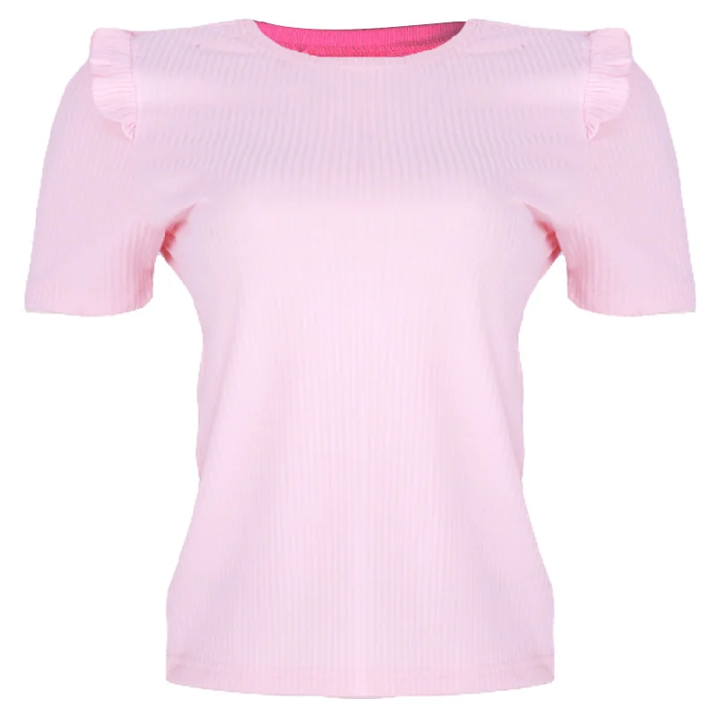 REDTAG Pale Pink Formal Jersey Top Branded Jersey Tee