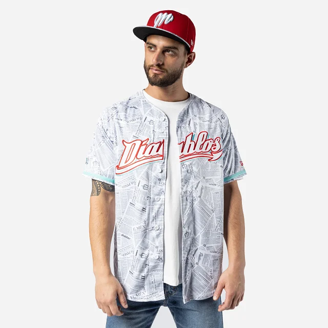 Jersey Histórico Diablos Rojos del México LMB Metallic Jersey Tee