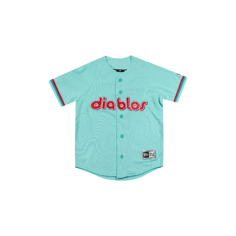 Jersey Menta Diablos Rojos del México LMB para Niña o Niño Linen Jersey Top