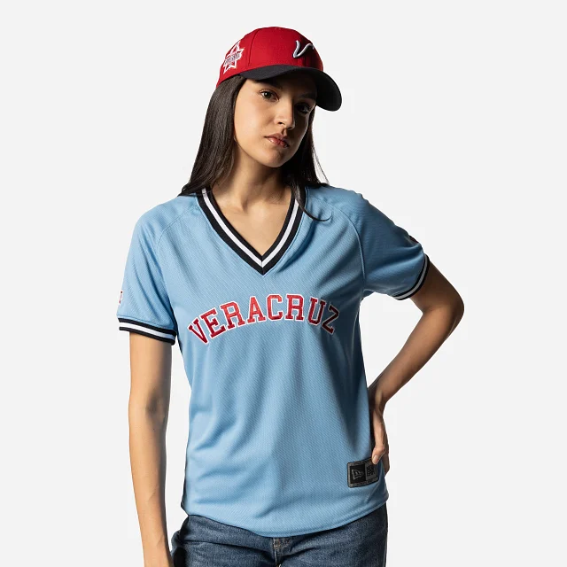 Jersey Alternativo El Águila de Veracruz LMB para Mujer V Neck Jersey Blouse