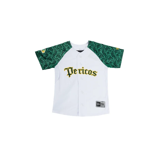 Jersey Alternativo Pericos de Puebla LMB para Niña o Niño Burgundy Jersey Tee