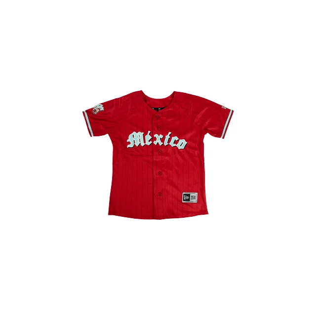 Jersey Pinstripe Rojo Diablos Rojos del México LMB para Niña o Niño Designer Jersey Tee