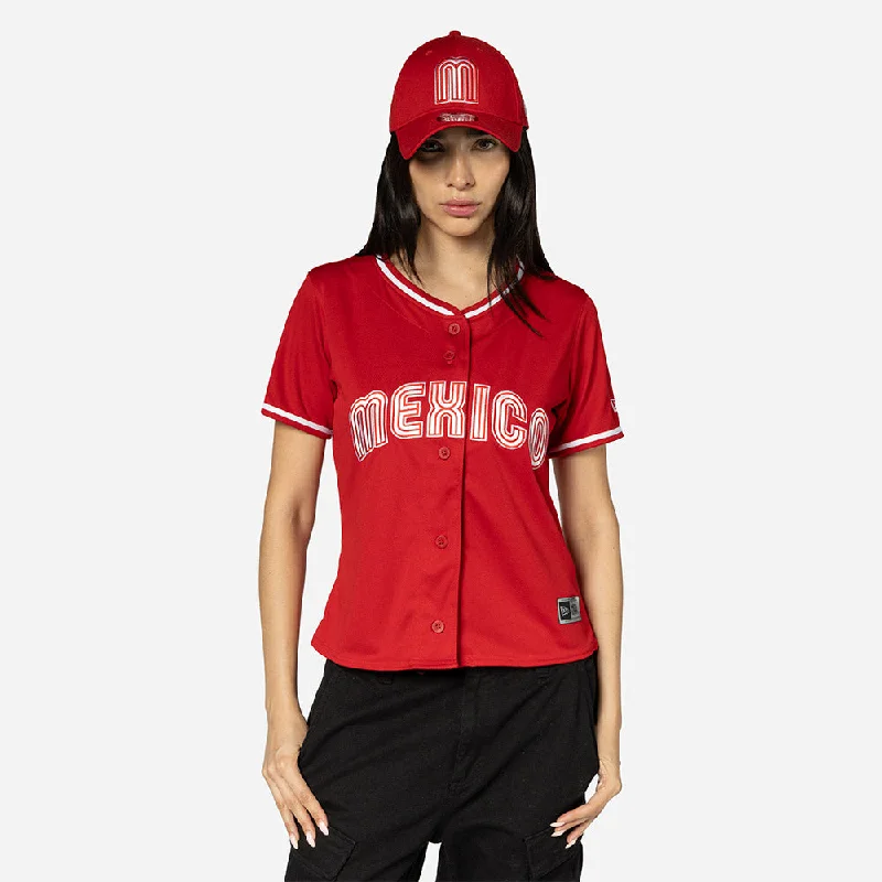 Jersey Home Selección Mexicana de Beisbol para Mujer Elegant Jersey Shirt