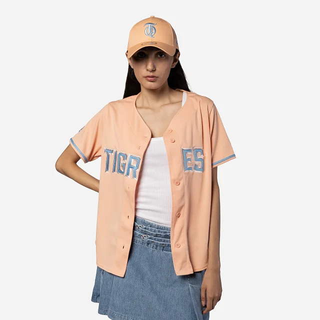 Jersey Tigres de Quintana Roo LMB Pastel para Mujer Solid Color Jersey Shirt