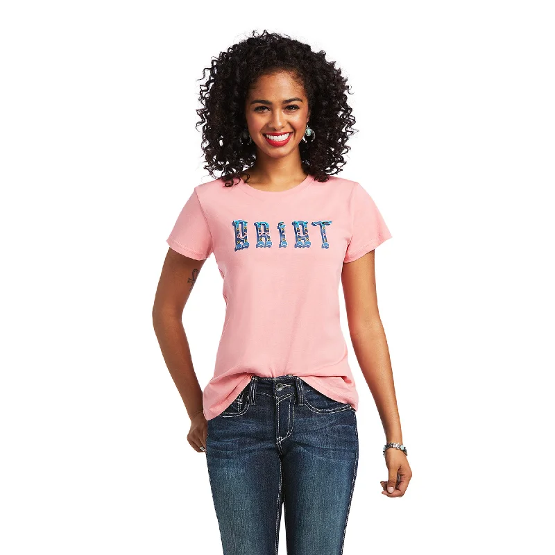 Ariat Ladies R.E.A.L™ Kinship Peach Blossom Short Sleeve T-Shirt 10039529 Wool Fabric Cashmere Fabric Tweed Fabric