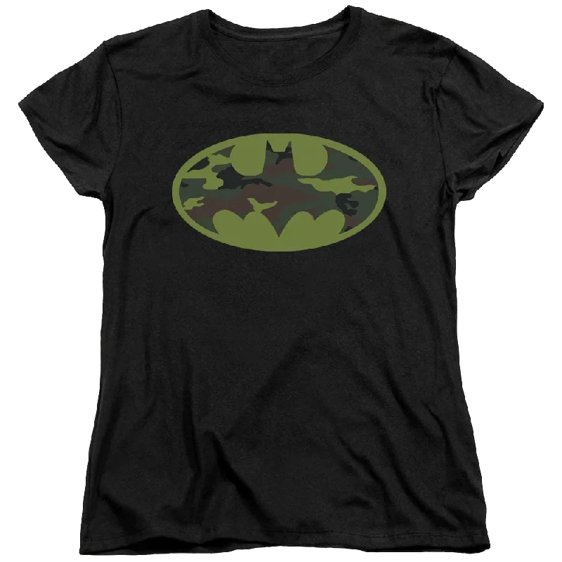 Batman Camo Logo - Women's T-Shirt Polka Dot Checkered Tartan