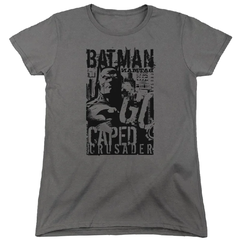 Batman Caped Crusader - Women's T-Shirt Fitted T-Shirt Seamless Stretchy