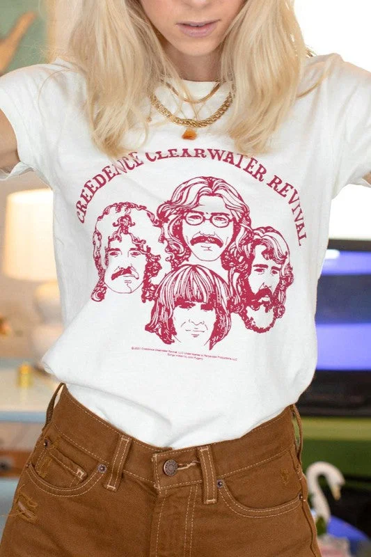 Creedence Clearwater Revival Tee Embroidered Appliqued Beaded