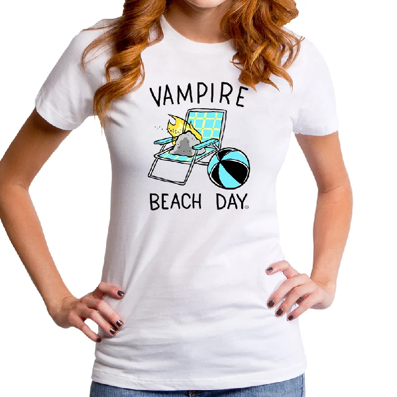 Vampire Beach Day Women's T-Shirt Cashmere Blend Cotton Blend Poly Blend