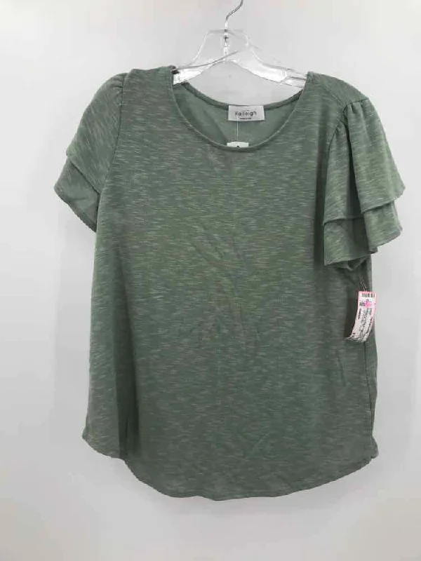 Pre-Owned Kaileigh Green Size Medium T-shirt Anti-Pilling Machine Wash Handmade