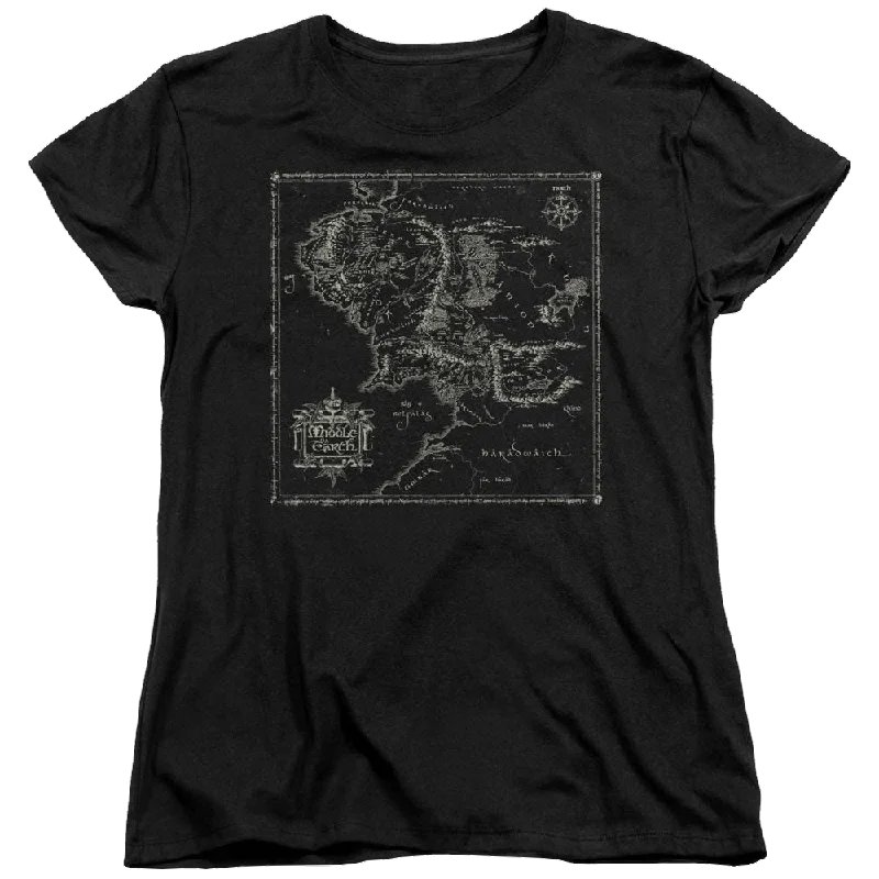 Lord of the Rings Map Of Me Women's T-Shirt Fashionable Trendy Casual